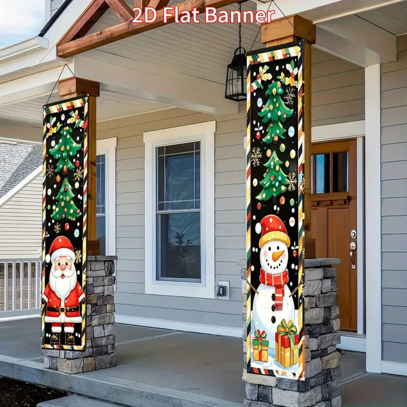 Outdoor Power House - 1pc 2D flat surface, Christmas couplet