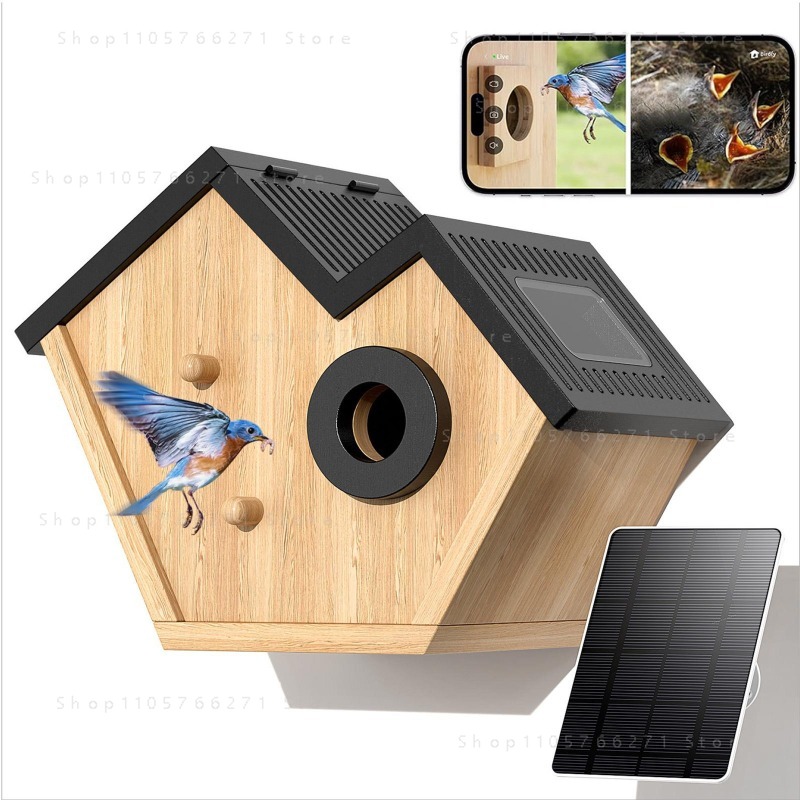 Outdoor Power House - Smart Bird House with Camera Solar