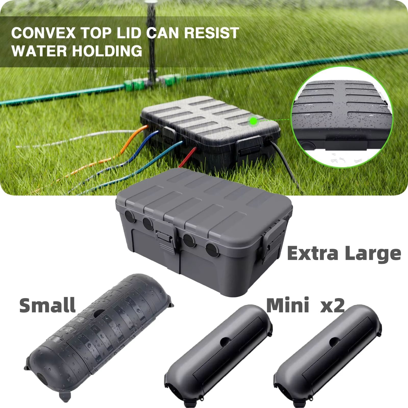 Outdoor Power Socket Cover - Large Weatherproof Outdoor Electrical Box Cable