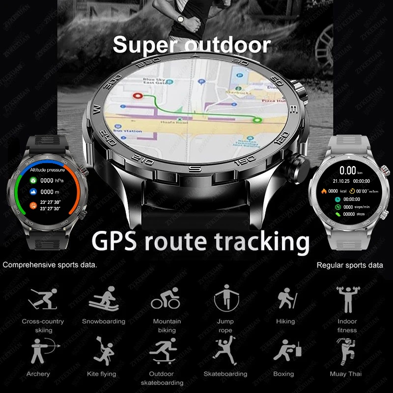 New GPS Track Smart Watch Men  - Outdoor Power Meter Box ulasan dan harga