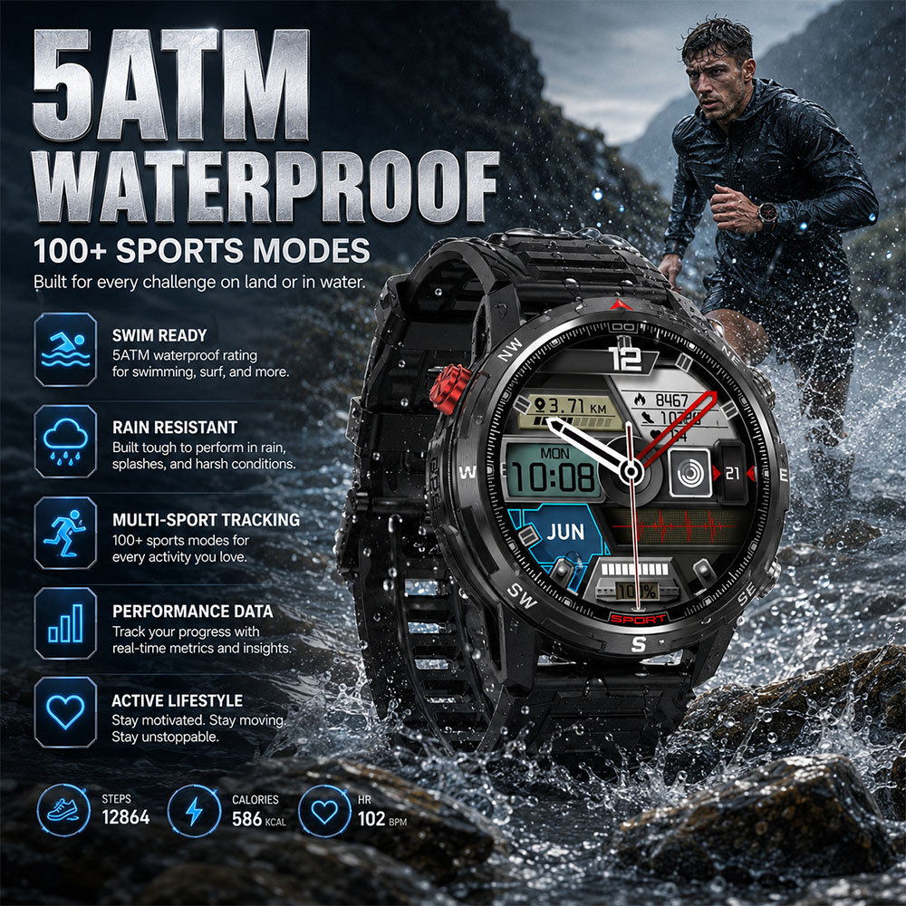 New Outdoor Smart Watch 1.43in - Outdoor Power Meter Box ulasan dan harga