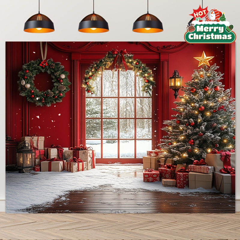 1pc 2D flat winter Christmas s - Outdoor Power House ulasan dan harga