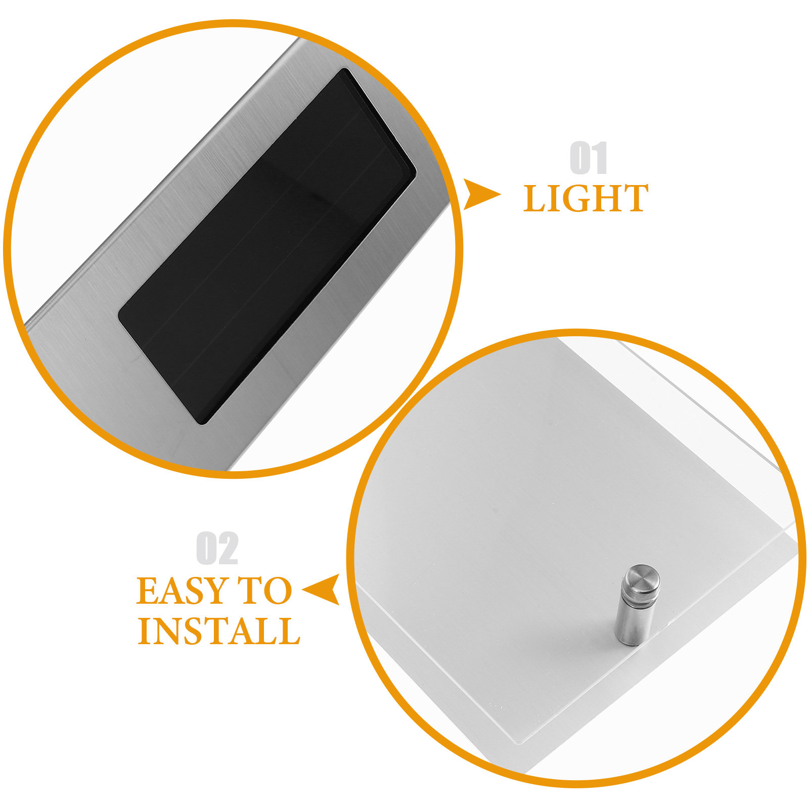 Solar Doorplate Lamp Stainless - Outdoor Power House ulasan dan harga