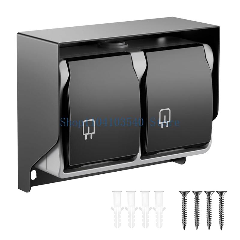 02DC 2 Gang Waterproof Outlet  - Outdoor Power Socket Cover ulasan dan harga